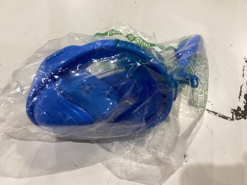 Condition photo showing As Is for QingSong Kids Snorkel Mask Full Face, Snorkeling Set with Camera Mount, Foldable 180 Degree Panoramic View Snorkeling Gear Anti-Fog Anti-Leak 1Blue X-Small