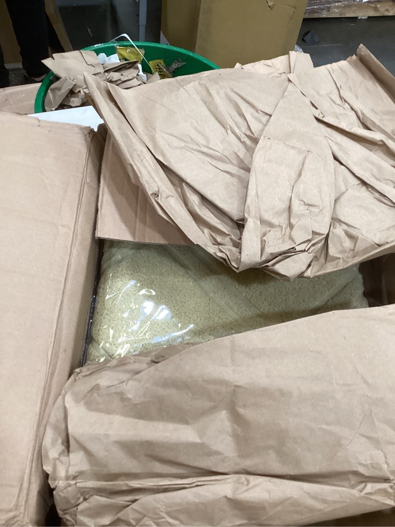 Condition photo showing New/Like New for sliptogrip universal entryway door mat - 42 x 35 inch plaid floor mat for indoor and outdoor use - no-slip, washable, patio, or garage 42" x 35" (1 pack) black