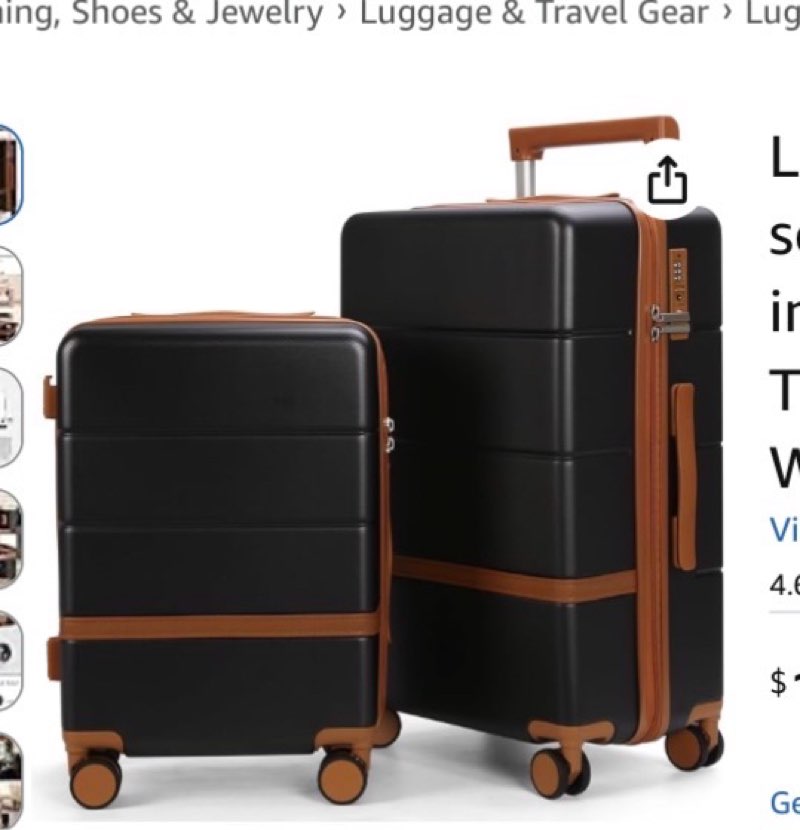 Maungti Luggage Sets, 2 Piece Suitcase set with wheels Tsa Lock 20/24 inchi Hardshell Waterproof Tra