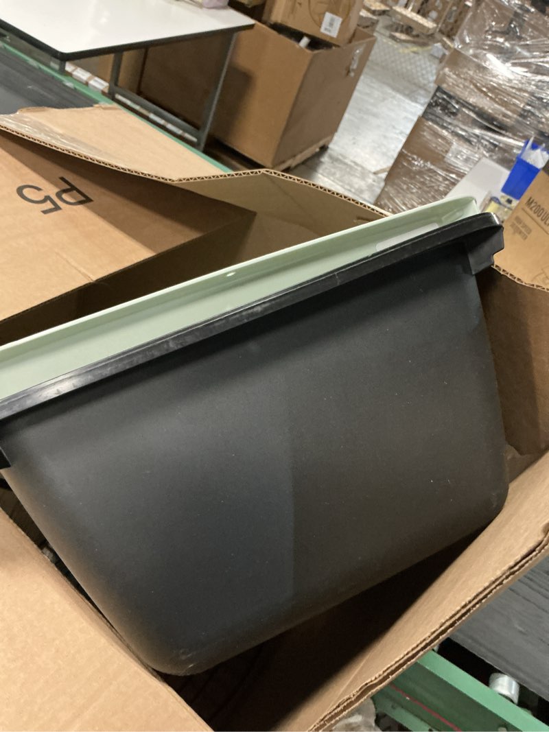 Condition photo showing As Is for Petmate Pet Porter Fashion Dog Kennel - Crate for Pets 15-20 lbs - Airline Approved Pet Carrier - Durable Plastic Shell - For Home and Travel - Made in USA - 24 Inches - Pale Aqua and Black 24.1"L x 16.7"W x 14.5"H Pale Blue and Black