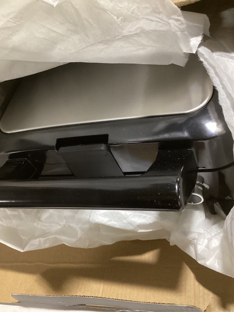 Condition photo showing Good Condition for krups 4-slice belgian waffle maker: stainless steel, 5 browning levels, audible ready beep, removable plates, 1200w, silver/black, large waffle maker family size, great for family breakfasts