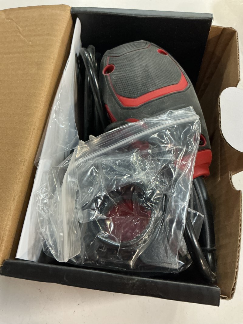 Condition photo showing As Is for skil 120 volts 2.8-amp variable random orbital corded sander with dust management