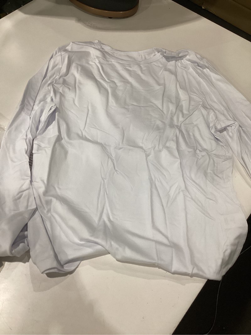 Condition photo showing Good Condition for womens long sleeve crewneck slim fit t shirts sexy cute dressy casual fall basic tops tee tshirt blouse for 2025 white small