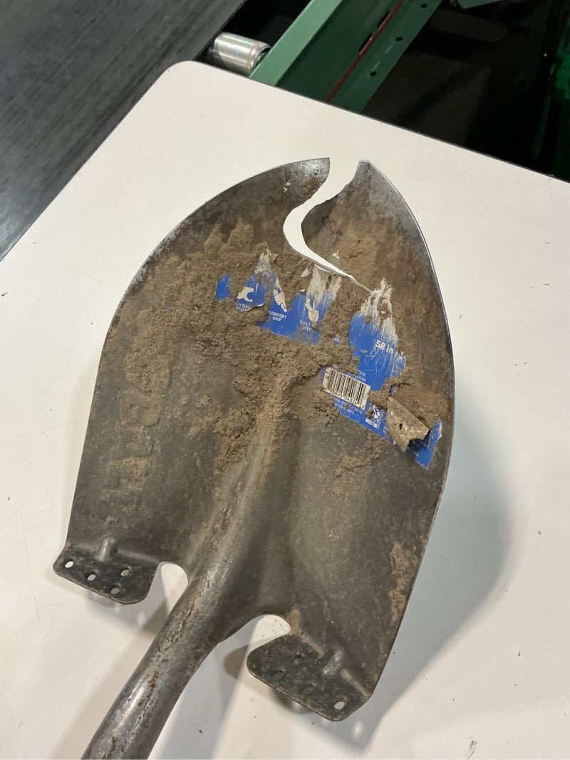 Condition photo showing As Is for kobalt 40-in fiberglass handle digging shovel