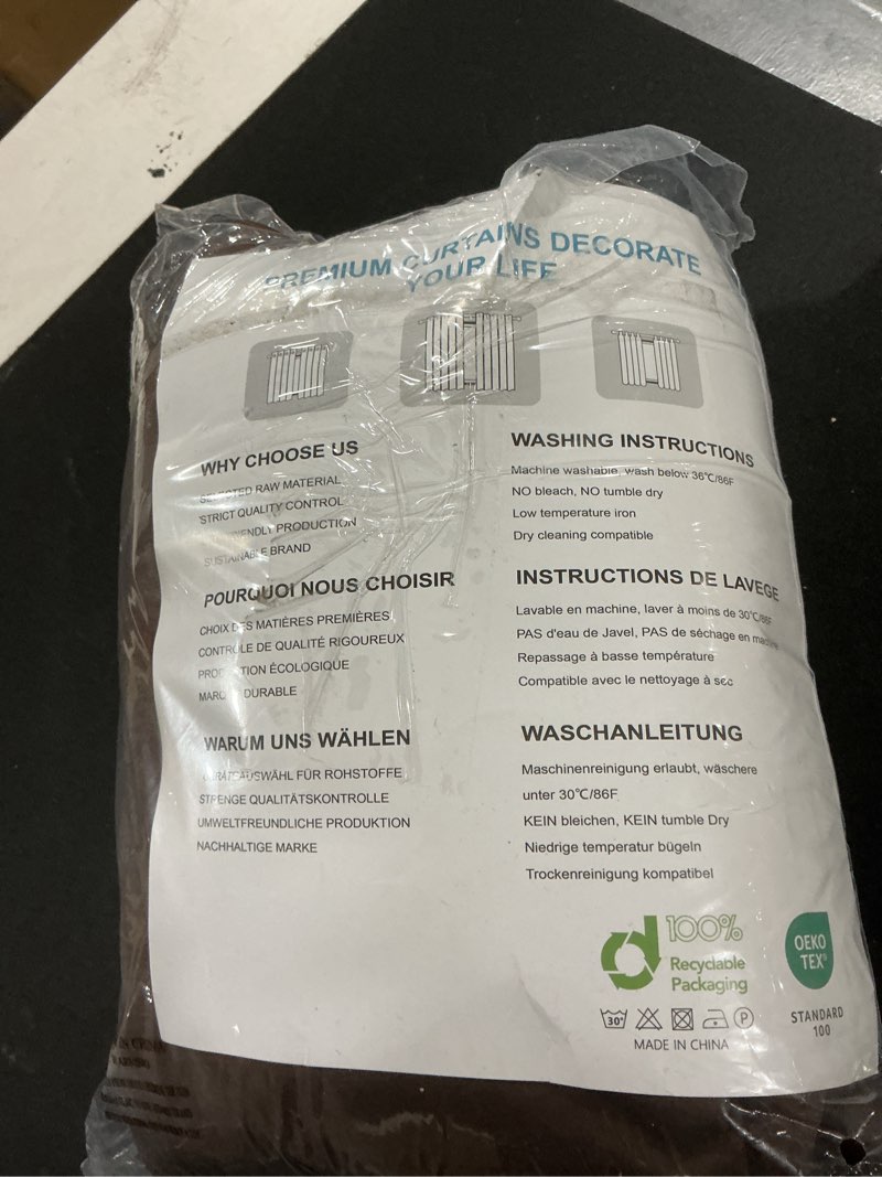 Condition photo showing Good Condition for IGEMAEVE Blackout Curtains 90 Inch Length 2 Panels Set, Black Out Curtains for Bedroom 90 Inch Long,