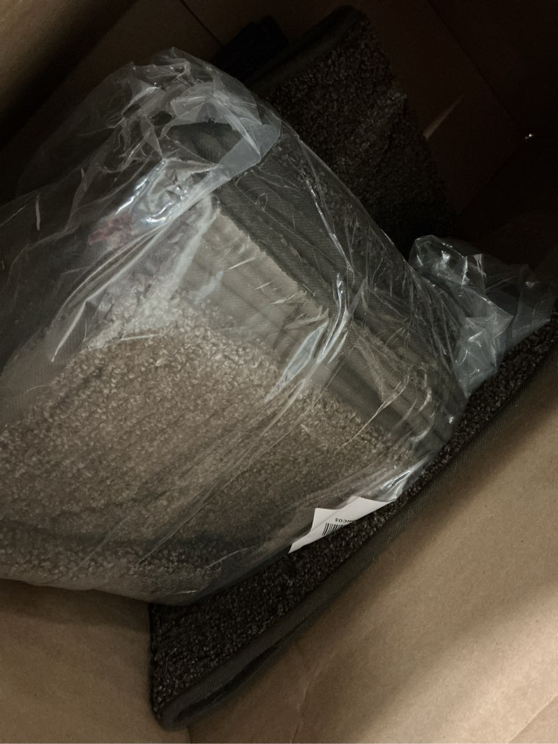 Condition photo showing Good Condition for cosy homeer edging stair treads non-slip carpet mat 28inx9in indoor stair runners for wooden steps, edging stair rugs for kids and dogs, 100% polyester tpe backing (15pc, brown) brown 28 x 9 inches (15 pieces)