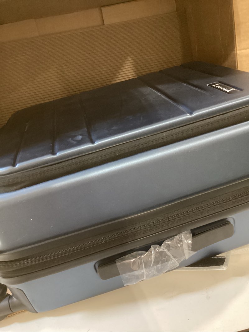 Condition photo showing Good Condition for luggex carry on luggage top opening, fla aluminum frame trunk style luggage, polycarbonate hard shell suitcase (fx-enhance, blue, 20 inch, 38l) blue 20 inch