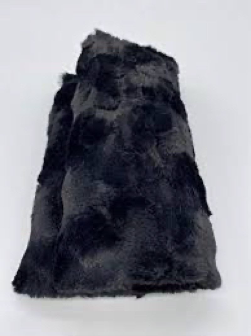 KIT - Infinity Scarf KIT in Luxe Cuddle Luna Solid Black Minky Fur