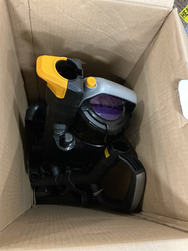 Condition photo showing As Is for eureka powerful lightweight upright vacuum carpet and floor, powerspeed neu202 with automatic cord rewind, purple powerspeed neu202 with automatic cord rewind purple