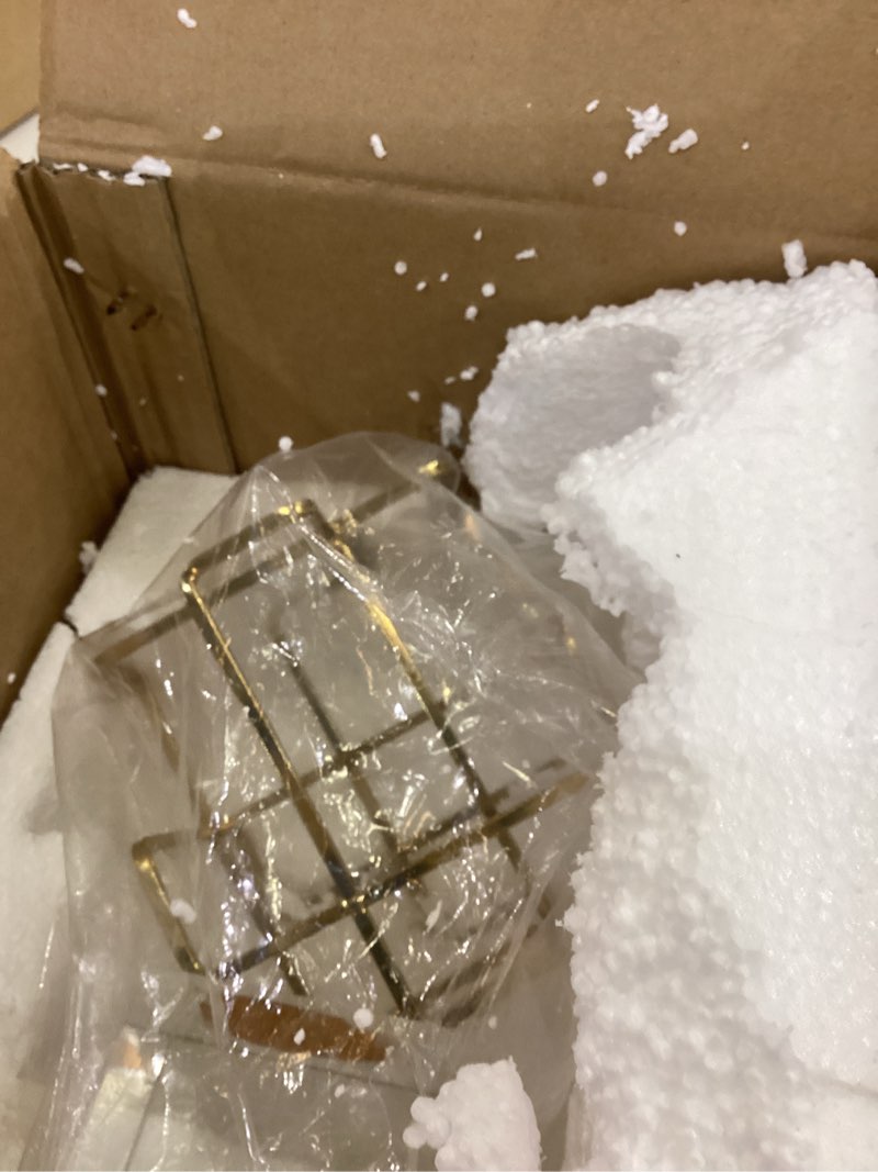Condition photo showing Good Condition for DOVDOV Gold Geometric Decorations, Metal Knot Statues and Crystal Base Decorations, Luxury Home Decor for Room Office Shelves on Display Shelves Decorative Aesthetics.