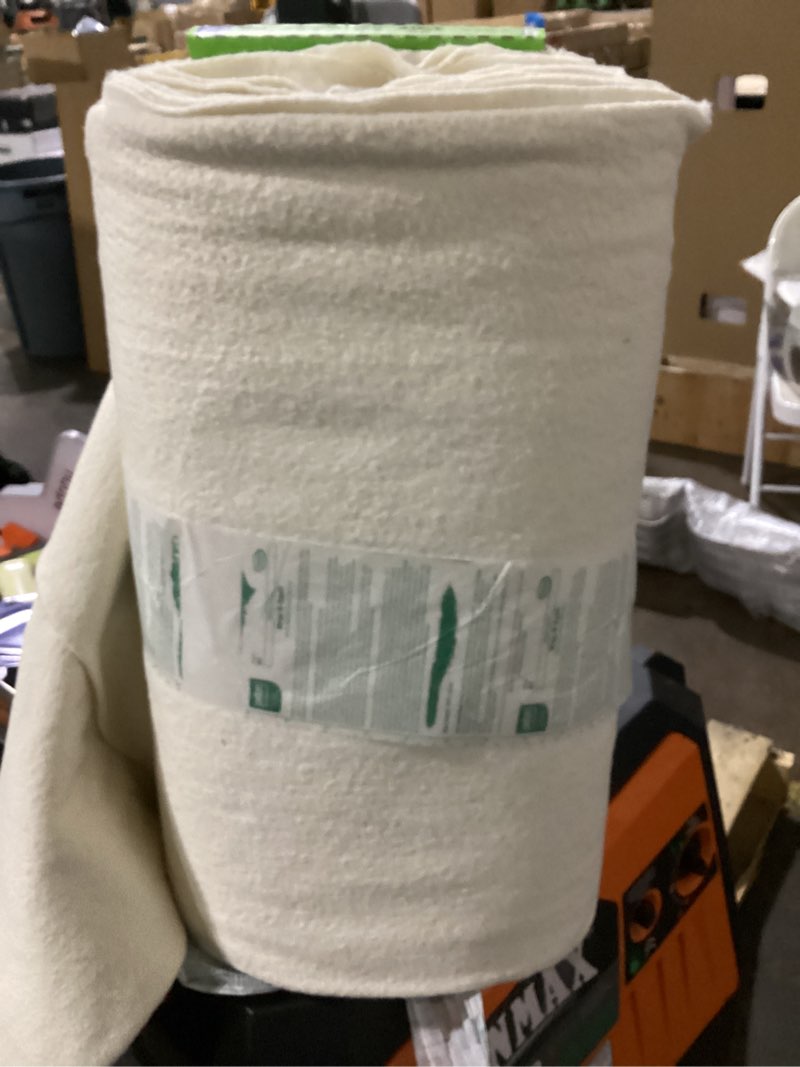 Condition photo showing Good Condition for pellon wrap-n-zap cotton quilting batting, off-white. 90" x 9 yards by the bolt