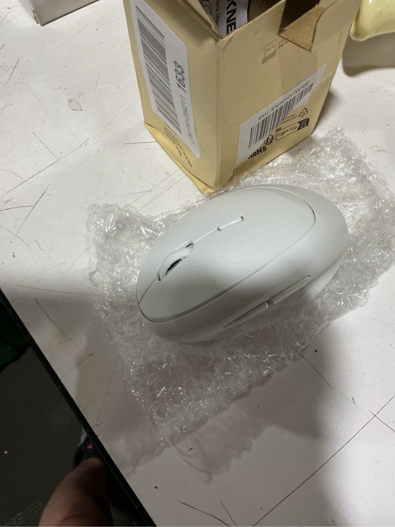 Condition photo showing New/Like New for tecknet wireless mouse, 5 adjustable dpi levels, 6 buttons, 4800 dpi wireless vertical mouse, 2.4g silent wireless mouse for laptop, pc, chromebook, mac - light white