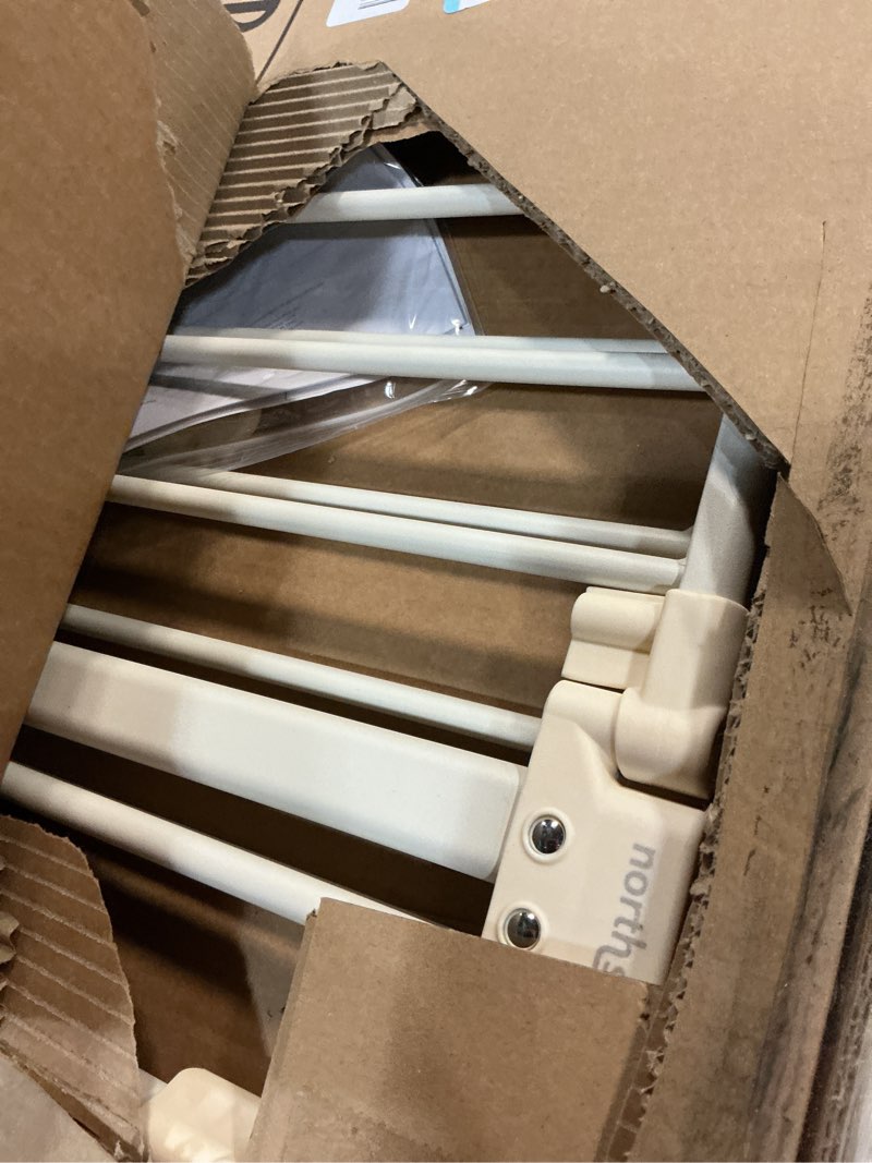 Condition photo showing Good Condition for waowao baby gate 52.76-62.2" extra wide pressure mounted walk through swing auto close safety white metal toddler kids child dog pet puppy for stairs,doorways,kitchen white 52.8-61.8"/134.11-156.97cm