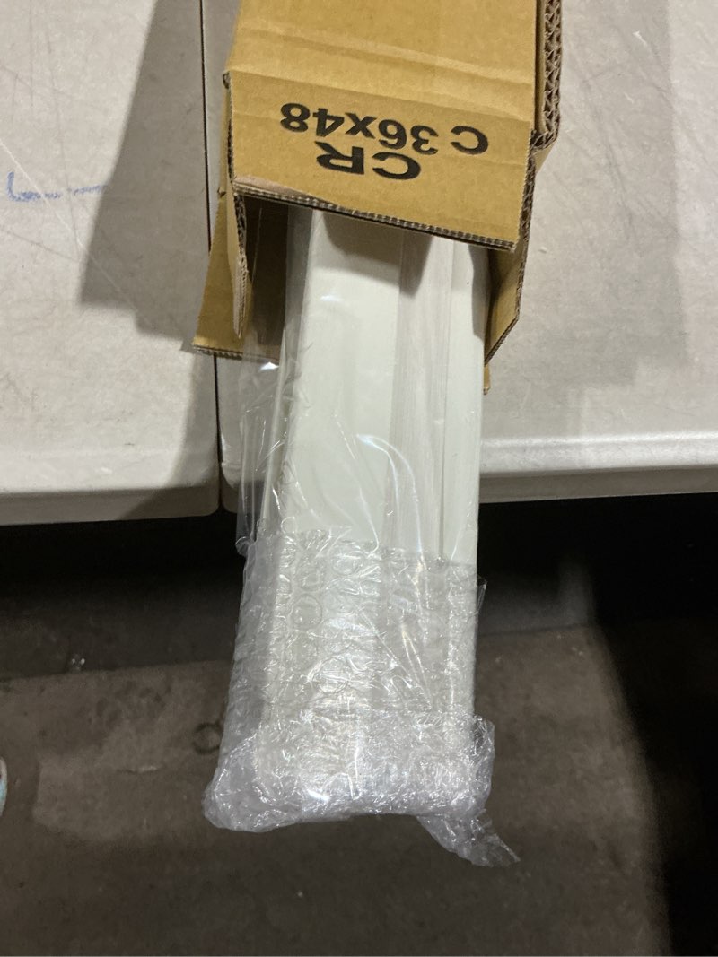 Condition photo showing Good Condition for Lotus & Windoware Cordless,  Faux Wood Blind, 36\" Wide x 48\" Long, Window Blinds, Blinds & Shades, Blinds for Indoor Windows, Smooth, Bright White, (Actual Size - 35.5\" x 48\")