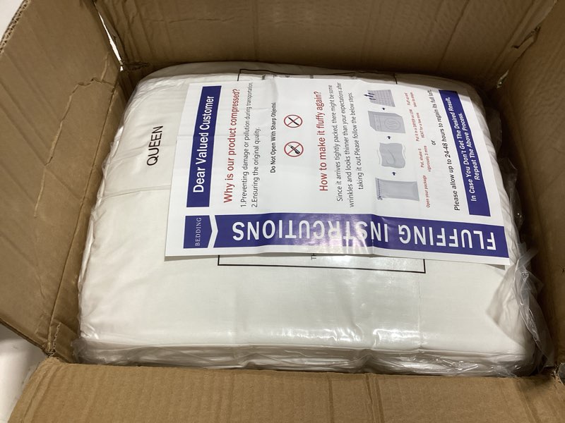Condition photo showing New/Like New for COONP Queen Mattress Topper, Extra Thick Pillowtop, Cooling and Plush Mattress Pad Cover Cotton Top Bed Topper Protector with 8-21 Inch Deep Pocket Queen White