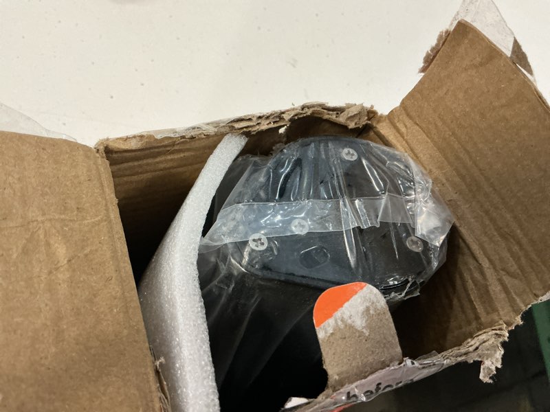 Condition photo showing As Is for Reinforced 42” Extra Tall Retractable Baby Gates with Rods, Extends up to 60” Wide, Tall Retractable Dog Gate for Doorways Prevent Crawling Through Mesh Pet Gate Indoor Outdoor, Black Black Reinforced 42" Tall x 60" Wide