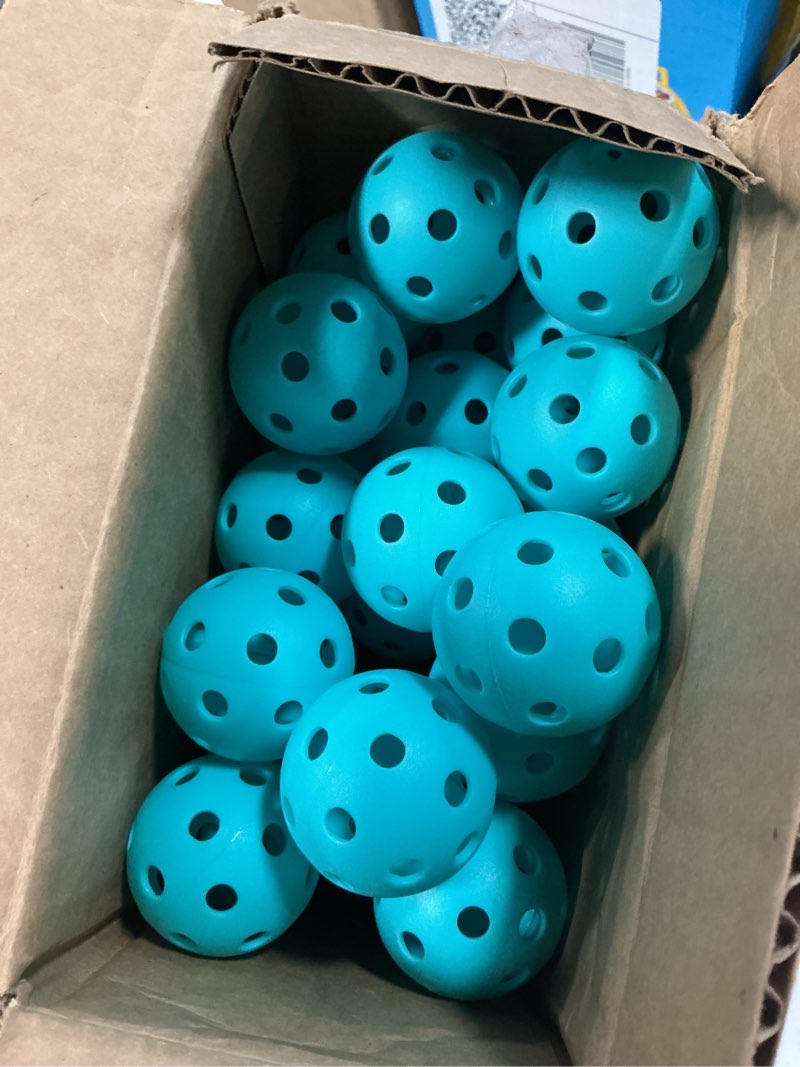 Condition photo showing New/Like New for coopay 30/60/120 pack practice baseball 42mm mini plastic hollow softballs, baseball training balls with drawstring bag for indoor outdoor backyard batting practice