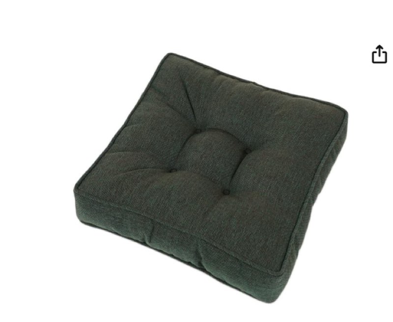 Chair Pad Bedroom Kitchen Dining Chair Cushion and Seat Cushion Durable Fabric Comfort and Softness Machine Washable Soft Mat Pads 16"x 16",Pack of 1,Dark Green