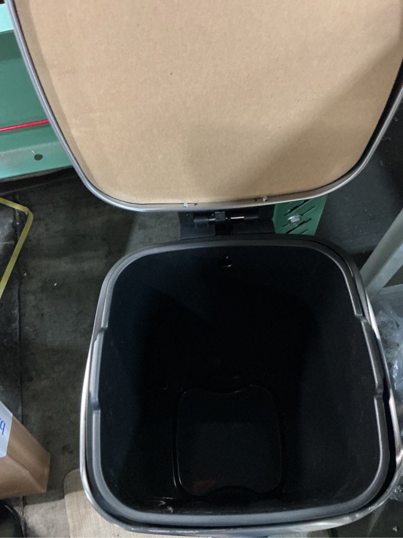 Condition photo showing As Is for 30l soft square step trash can silver - brightroom™