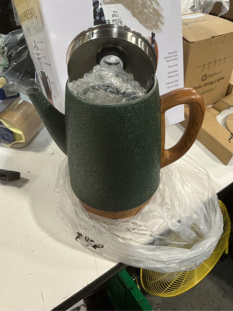 Condition photo showing New/Like New for mixpresso 10 cup percolator coffee pot electric, stainless steel coffee percolator electric with keep warm function, classic perculator pot with removable basket for home or office - shiny green