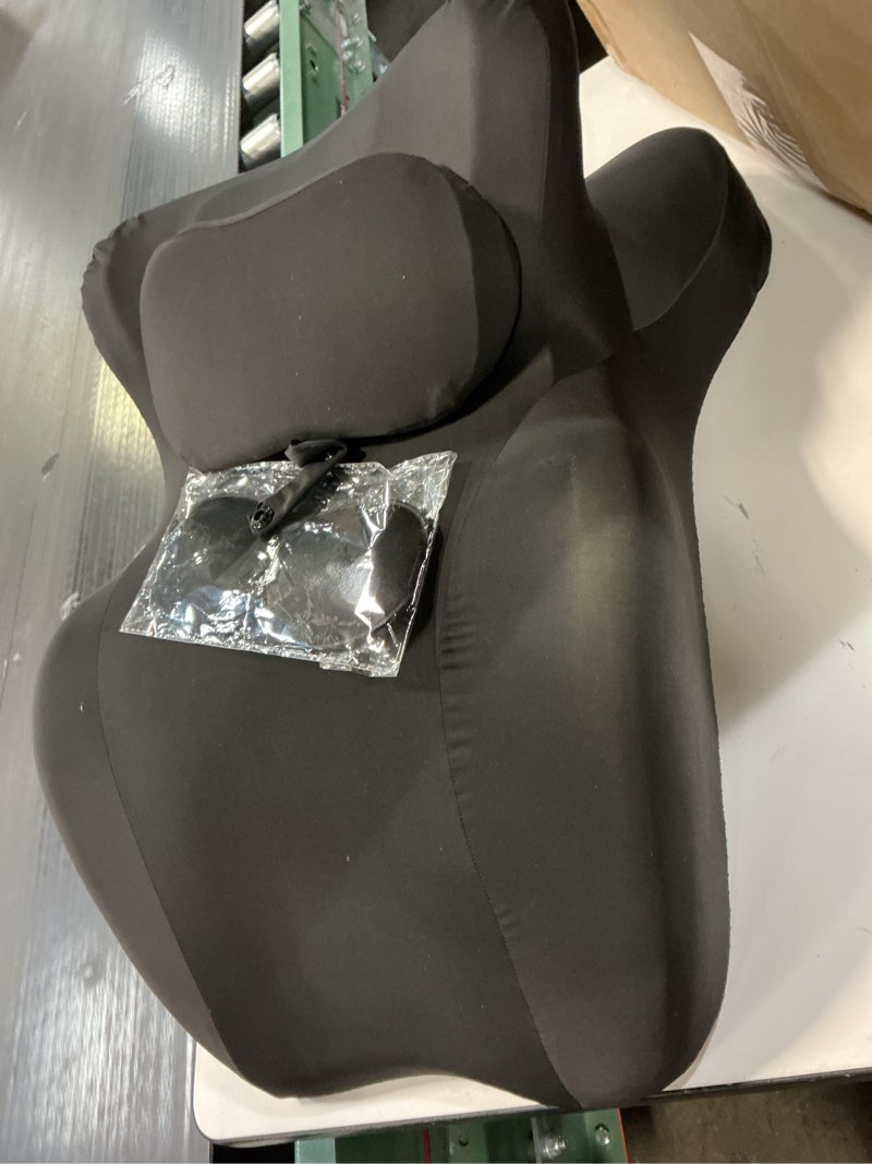 Condition photo showing As Is for MYFAMIREA Memory Foam Ergonomic Wedge Pillow for Adults - Prone Pillow for Bed Sleeping, Reading, Memory Foam Ergonomic Cushion for Back Support, Sitting Up and Back Pain, with Removable Cover (Black)