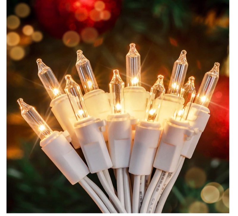 White xmas lights