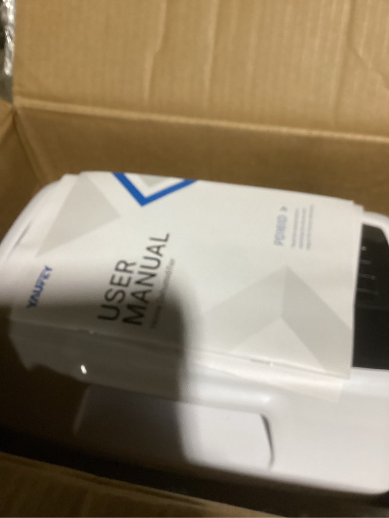 Condition photo showing New/Like New for Yaufey 2500 Sq. Ft Dehumidifier for Home and Basements with Auto or Manual Drainage, 0.48 Gallon Water Tank Capacity -Low Noise and 24 Hr Timer 32.7 Pints