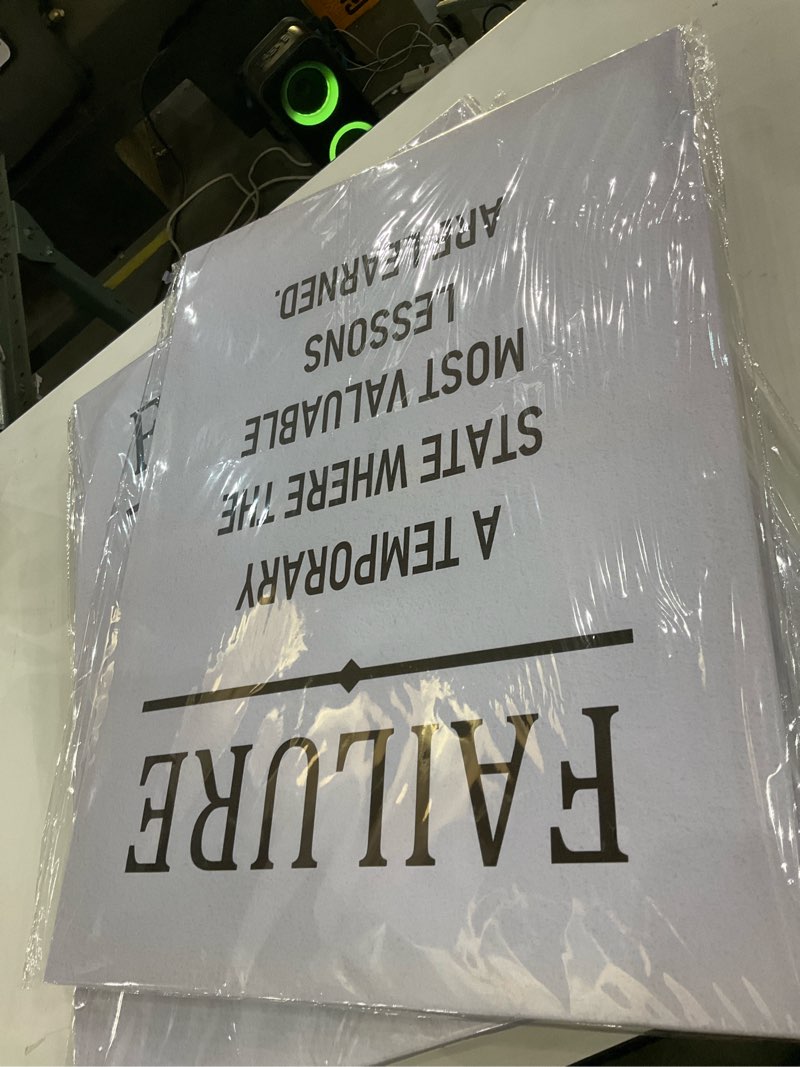 Motivational Canvas Poster Wall Art for Office Temporary Failure Inspirational Quotes Positive Pictu