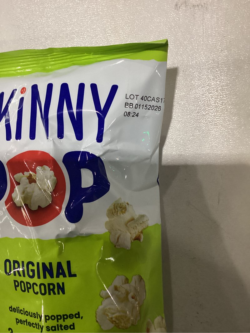 Condition photo showing New/Like New for SkinnyPop original.65oz 30 bags 