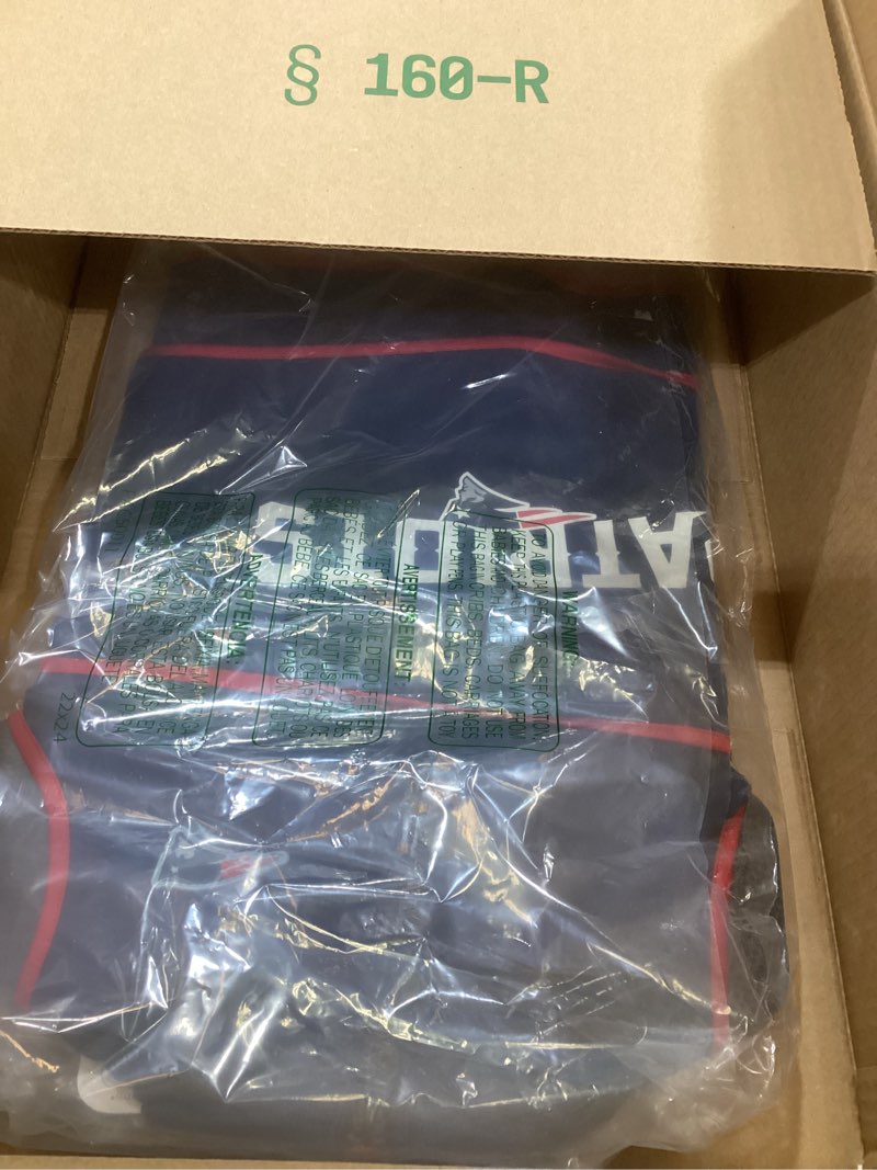 Condition photo showing Good Condition for NFL New England Patriots Dog Anxiety Shirt Calming Soothing Solution Vest for Dogs Cats with Anxiety, Fears, Fireworks, Loud Noises, Dark, Lonely Keeps Dogs Calm Feeling Safe, Relaxing Jacket, Large Large New England Patriots