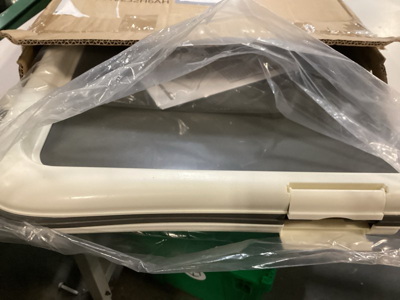 Condition photo showing Good Condition for amazon basics dog training pad holder, secured latches, extra thick and non-slip, recycled plastic, 28 x 34 inch, l, white and charcoal 28'' x 34''