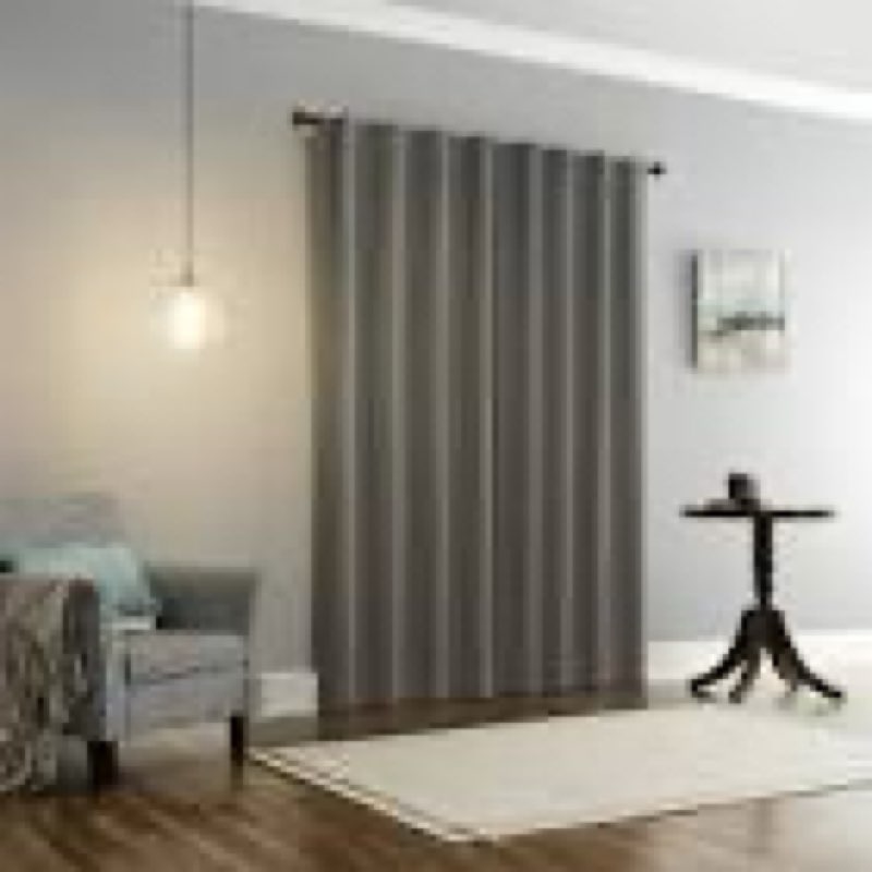 sun zero vance 2-piece magnetic closure 100% blackout back tab curtain panel pair, 37\\\\\\\\\\\\\\\"x84\\\\\\\\\\\\\\\", color steel