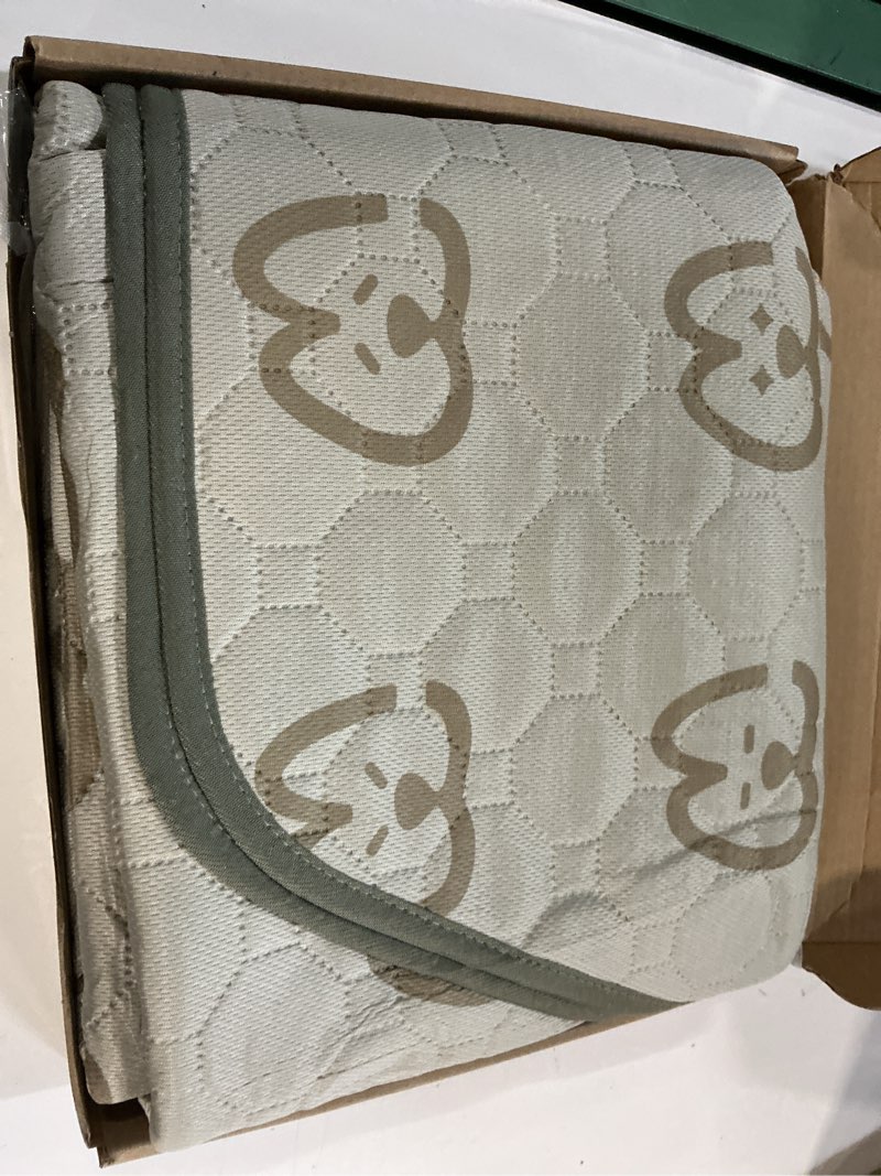 Condition photo showing As Is for fxw washable pee pads for dogs, puppy pads with super absorbent, specifically designed for fxw rollick/homeplus 24inch 6 panels dog playpen, 31" hexagon, khaki, 1 pack khaki 62" × 55" (1pack)