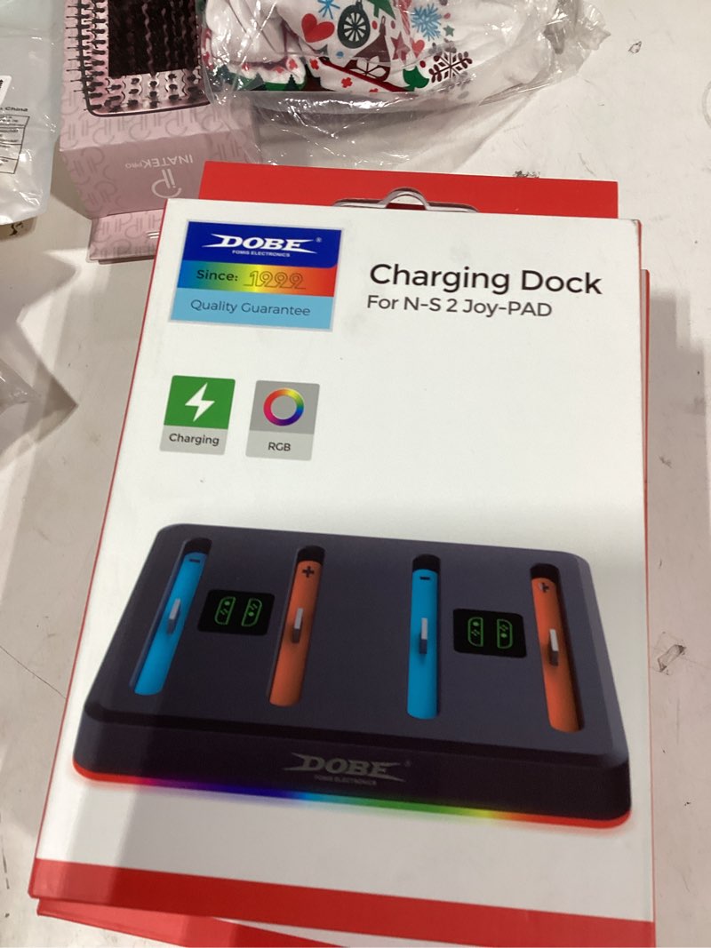 Condition photo showing New/Like New for NexiGo Enhanced Controller Charger Dock Compatible with Nintendo Switch 2, Charging Station for Joy-Pads with Multiple RGB Light Modes, Sound Alerts, LED Indicators, Built-in Kickstand