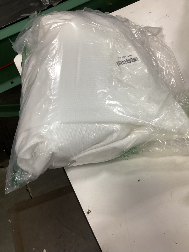 Condition photo showing Good Condition for hiasan round linen tablecloth 120 inch - wrinkle and stain resistant washable polyester fabric table cloth for dining room kitchen party, white 120\" (round) white