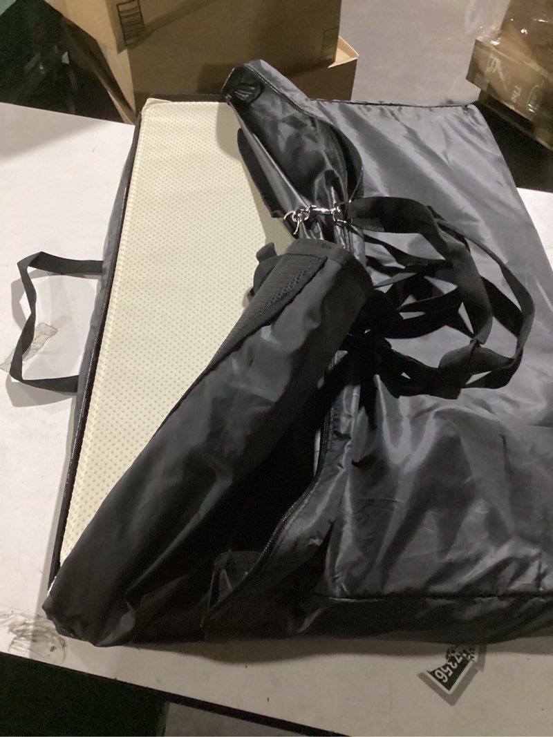 Condition photo showing Good Condition for Back Seat Extender for Dogs, Hard Bottom Dog Car Seat Cover for Truck Back Seat, Dog Hammock for Car, Upgraded PU Leather Material, Larger Space, Holds 400lbs XL Black+Orange