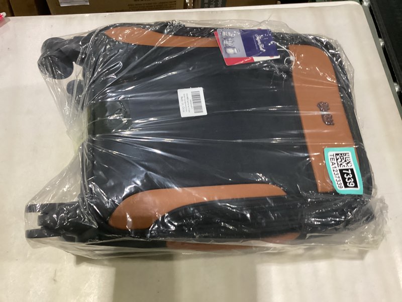Condition photo showing Good Condition for carry on luggage 22x14x9 airline approved, 20 inch softside suitcase with 4 pcs, lightweight luggage for women men with tsa lock and 4 spinner wheels, soft side carry-on suitcases for travel 20 inch dark black