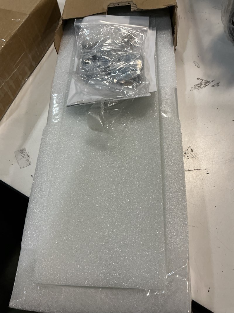 Condition photo showing Good Condition for Bathroom Shelves, Glass Floating Shelves for Bathroom, Kitchen, Living Room, Bedroom,Tempered Glass Shelf with Zinc Alloy Brackets, 15 X 4.75 Inches, 2 Pack Clear