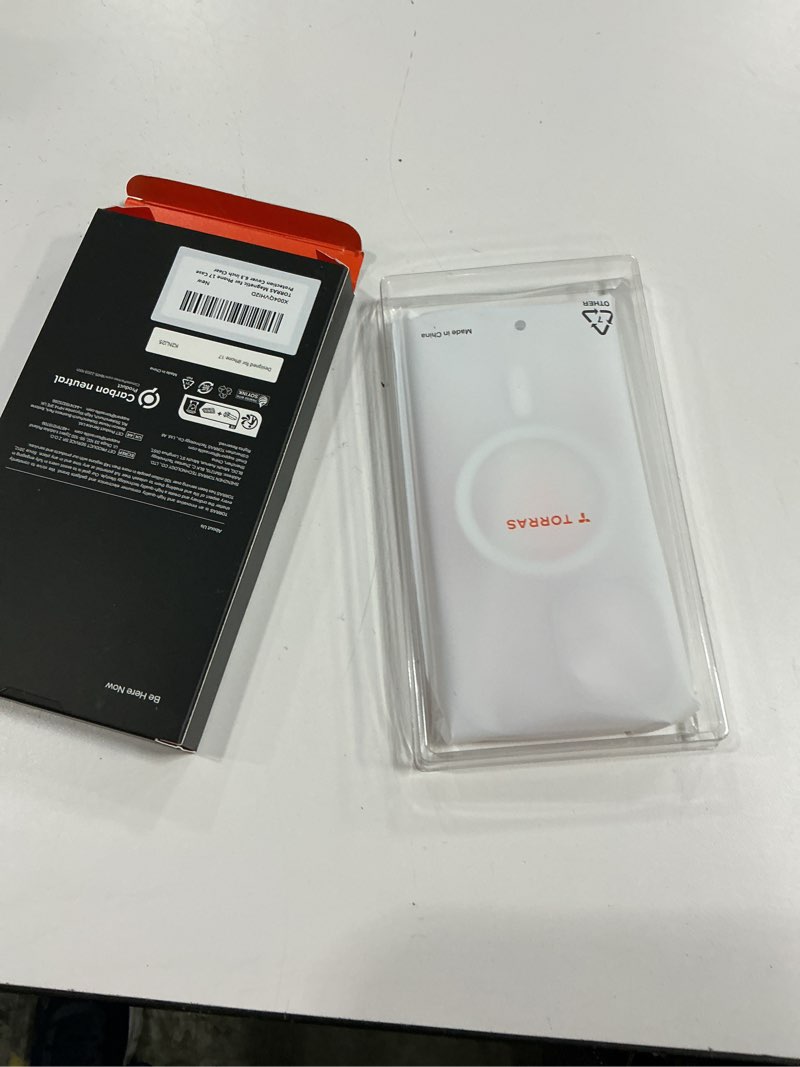 Condition photo showing New/Like New for TORRAS Magnetic Shockproof for iPhone 17 case with Camera Control, [12FT Military Grade Drop Protection][Fit for MagSafe], Transparent Anti-Fingerprint & Soft Touch Case for iPhone 17, Crystal Clear Diamond Clear iPhone 17 2025