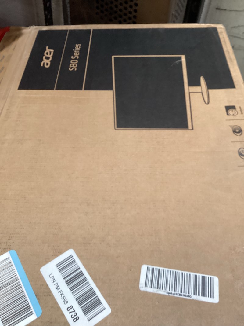 Condition photo showing As Is for acer 21.5 inch full hd (1920 x 1080) ips ultra-thin zero frame computer monitor (hdmi & vga port), sb220q bi 21.5-inch 75hz