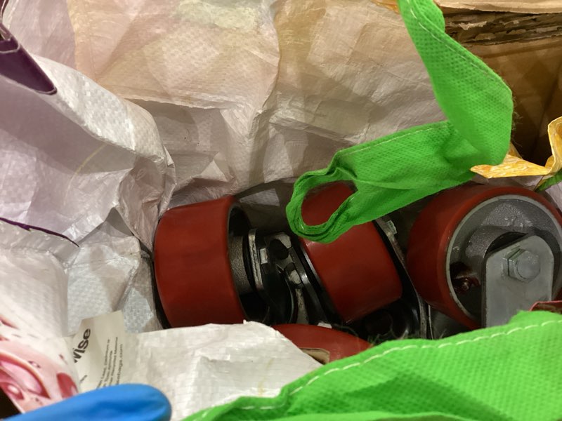 ZDNEY 4"x2" Heavy Duty Casters Set of 4-3200 lb Capacity Industrial Caster Wheels with Polyurethane 