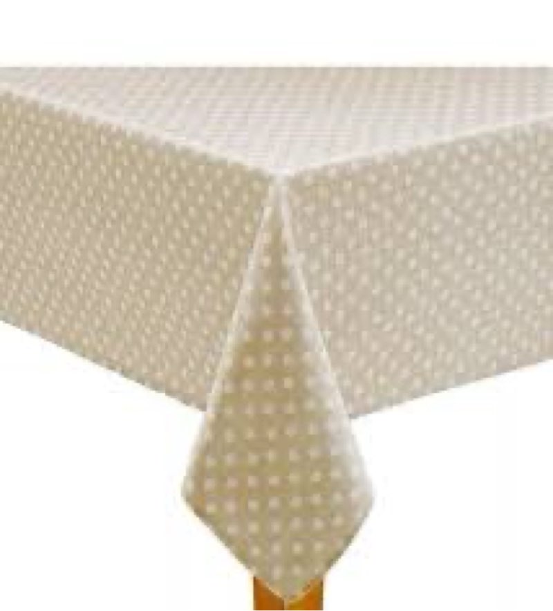 Celebrate Spring Together Neutral Polka Dot Print 60 X 102 in Oblong Tablecloth