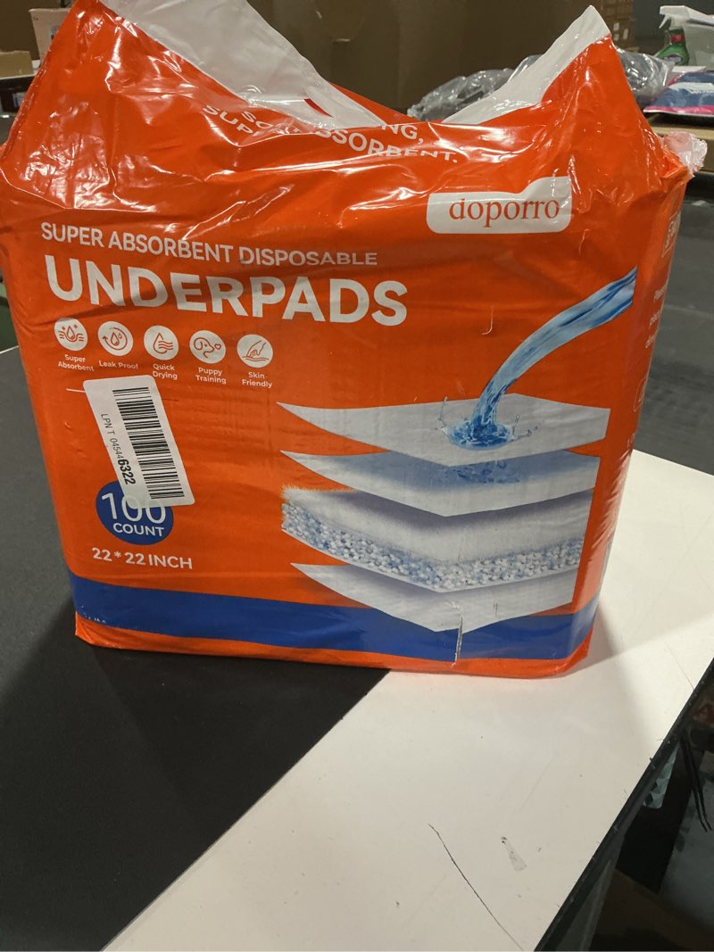 Condition photo showing Good Condition for Disposable Puppy Pads 100 Count, 22"x22" Pee Pads for Dogs Potty Training, 6-Layer Super Absorbent &