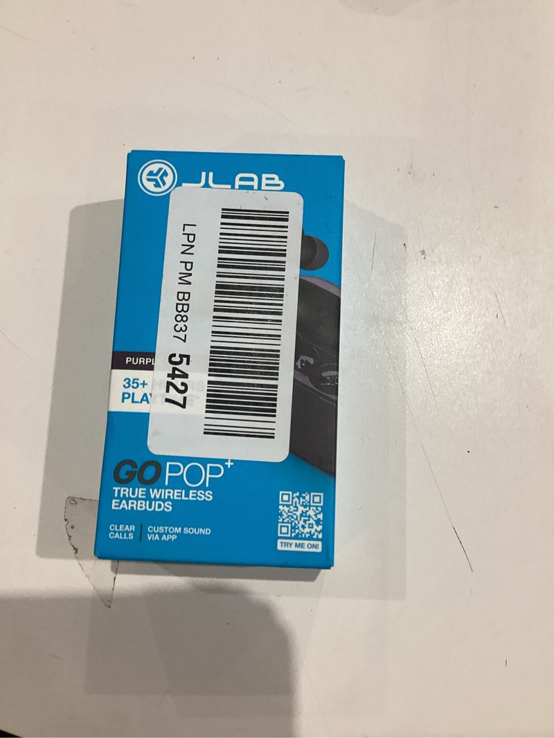 jlab go air pop+ true wireless earbuds, in ear headphones, bluetooth earphones, 35h playtime ear bud