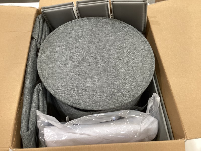 Condition photo showing Good Condition for china storage containers hard shell box for moving dishes, plate, wine and glasses, dinnerware, mugs, saucers quilted organizer dividers for packing fine china storage containers 5piece grey 5 pack quilted set china storage