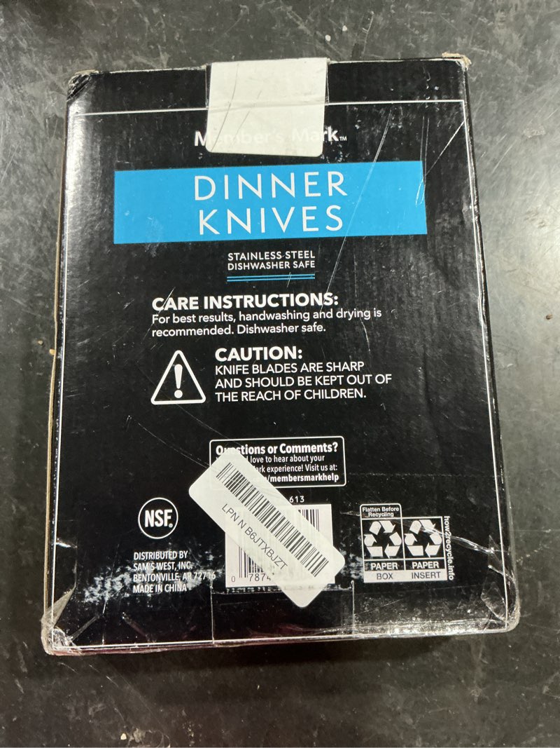 Condition photo showing Good Condition for member's mark stainless steel dinner knife set 36 ct