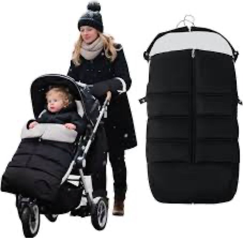 KAKIBLIN Stroller Footmuff, Baby Footmuff for Stroller, Universal Bunting Bag for Babies Compatible 