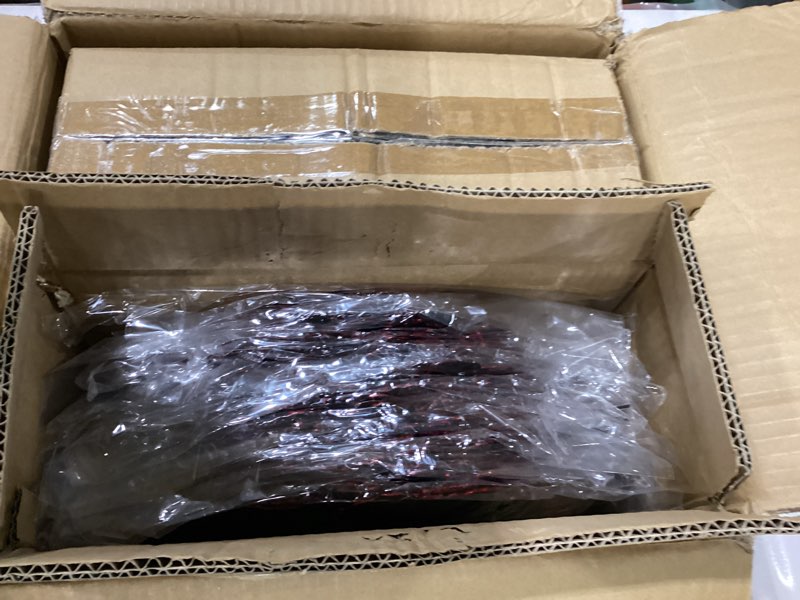 Condition photo showing New/Like New for Pesonlook 50Pcs Red Charger Plates Round 13inch, Reef Plate Chargers for Dinner, Bulk Plastic Floral