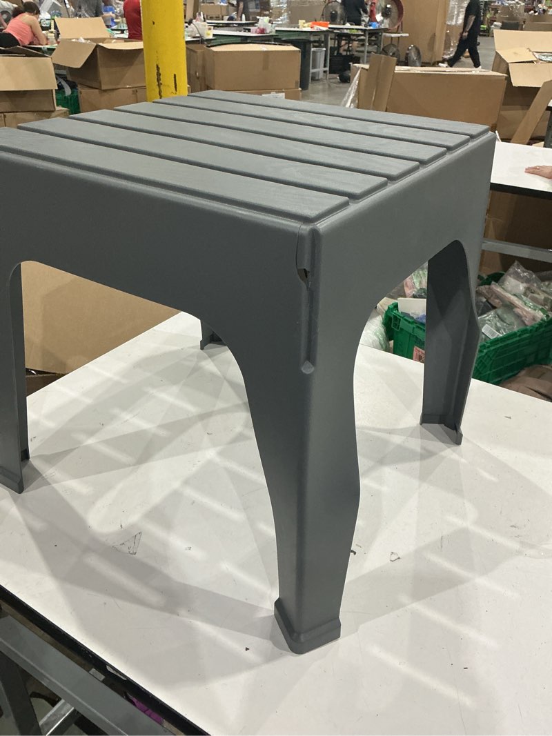 Condition photo showing As Is for adams patio square outdoor end table 18.9-in w x 18.9-in l