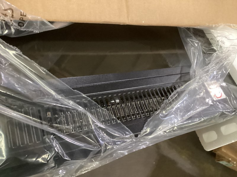 Condition photo showing As Is for incomplete * missing box 1*34\\\\\\\" recessed electric fireplace, low noise, remote control with timer, touch screen, 750-1500w, with led light strip